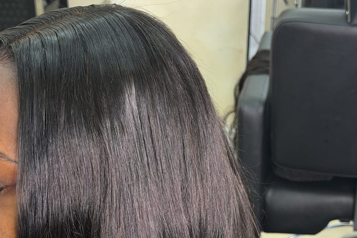 A finished wavy install seen from the side